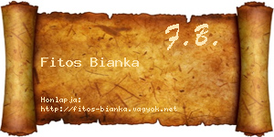 Fitos Bianka névjegykártya