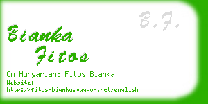 bianka fitos business card